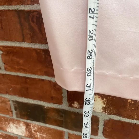 Davids Bridal Womens 8 Blush Pink Sweetheart Strapless Satin Formal Dress - Picture 7 of 8